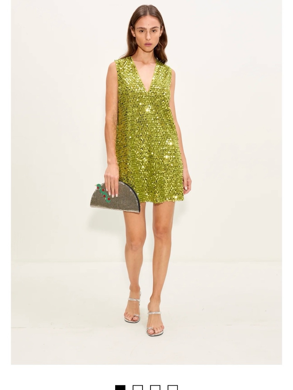 Simon Miller Lime Green Sequin Mini Dress